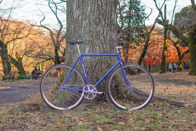 ピスト、ブルーは熱い色。