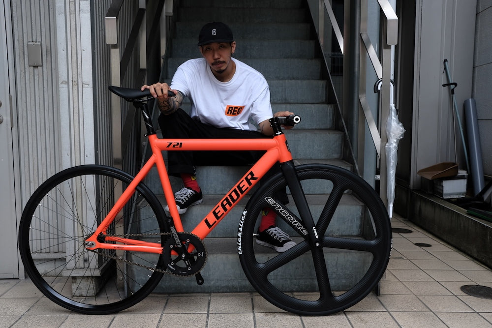 LEADER BIKE 721 オレンジ Mサイズ-