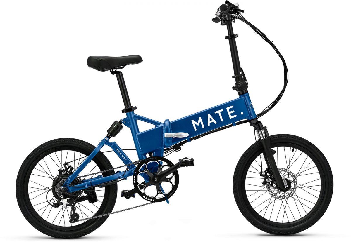 【中古】MATE CITY折りたたみ電動アシスト自転車 BLUE 新中古】MATE City トゥルーブルー