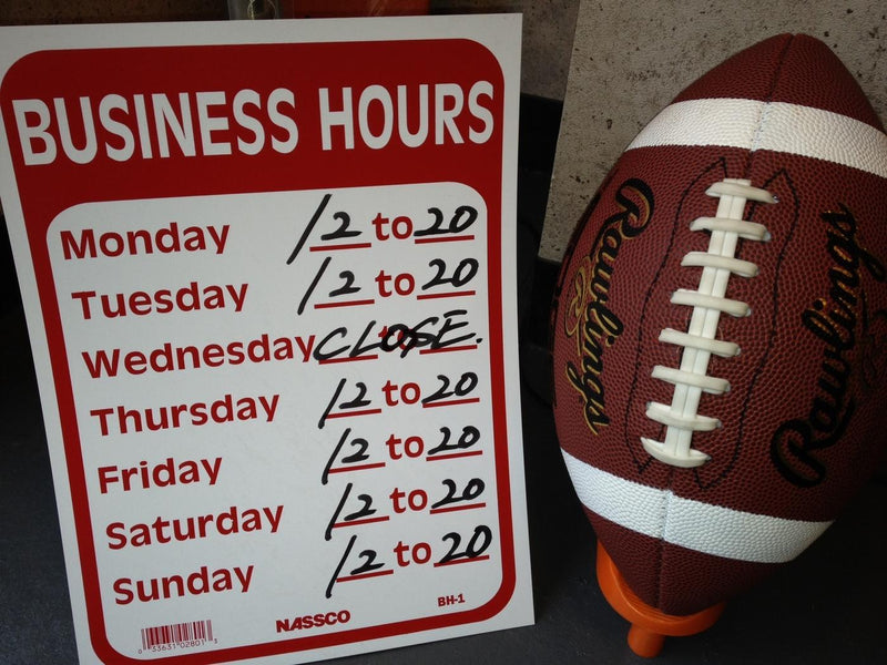 営業時間のおさらい