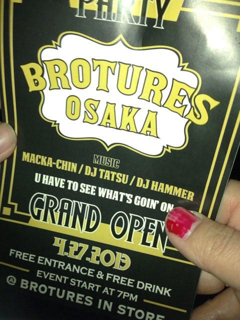 BROTURES OSAKA OPENING PARTY