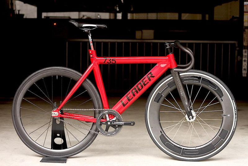 LEADER BIKES 735TR RED COMPLETE BIKES × CARBON WHEEL × CARBON FORK