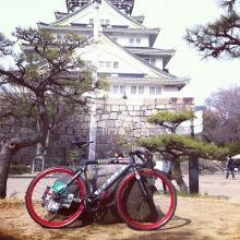 leader bike 735TR × 大阪城
