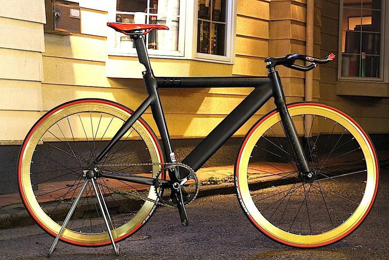 LEADER BIKE 735TR MATTE BLK × RD&GLD