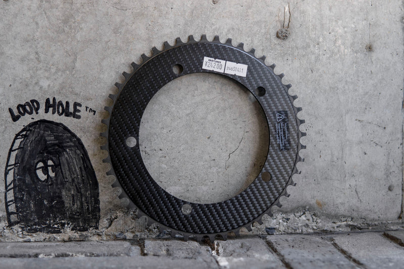 【USED】DIGIRIT CARBON CHAINRING (Marble / 49T)