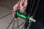 H PLUS SON AT-25(HLH) × PHILWOOD LOW FLANGE TRACK HUB (GREEN) Custom Wheel  F/R Set 【USED】