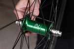 H PLUS SON AT-25(HLH) × PHILWOOD LOW FLANGE TRACK HUB (GREEN) Custom Wheel  F/R Set 【USED】
