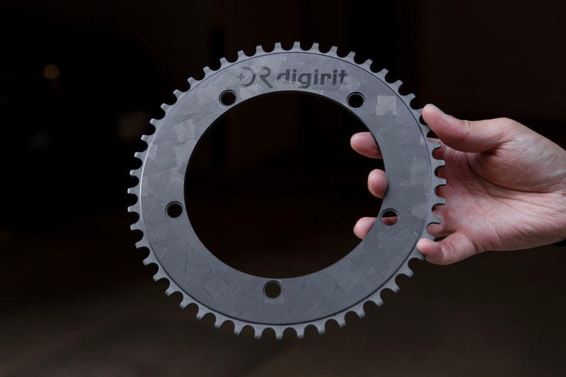 DIGIRIT CARBON CHAINRING (Marble / 49T)【USED】