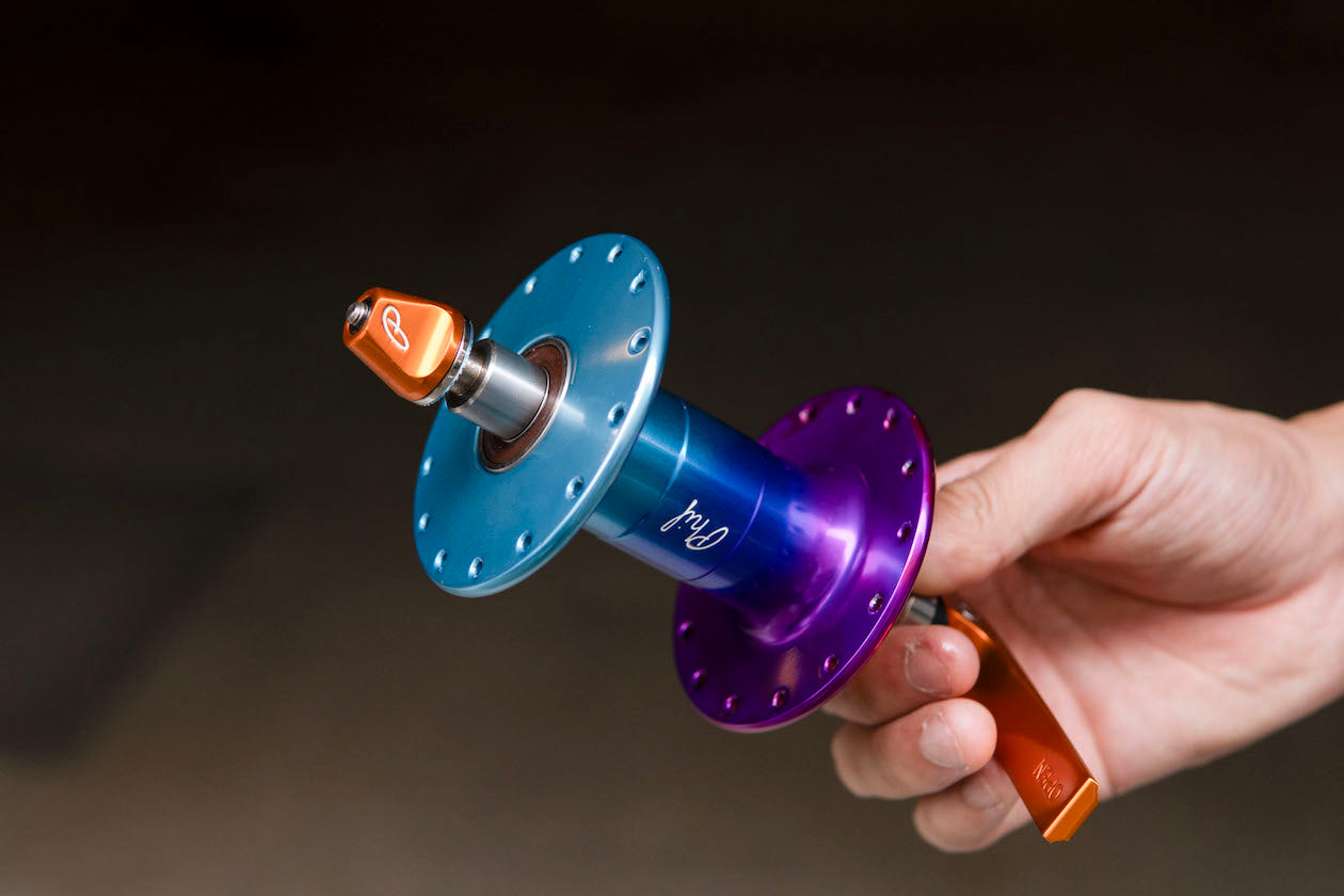 【新品未使用】Phil Wood × MASH トラックハブ 前後 PHILWOOD* high flange track hub front (silver) - BLUE LUG