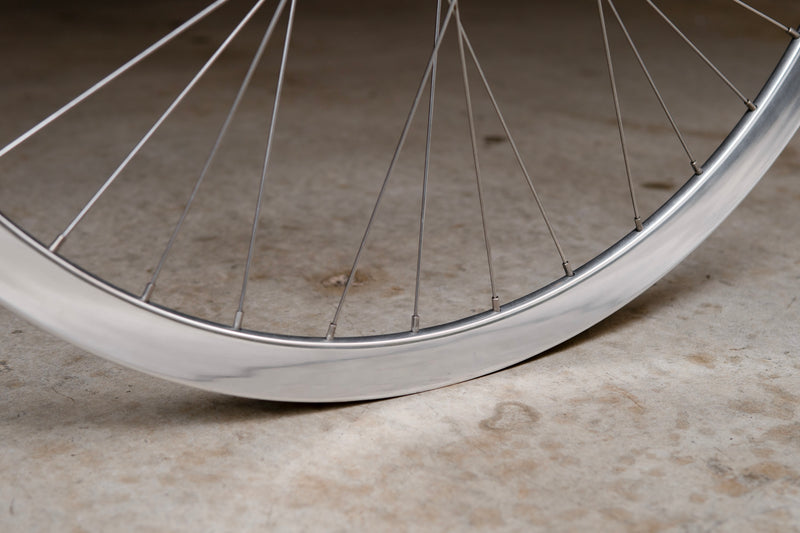 H PLUS SON SV-30 (CHROME) × DURA-ACE TRACK HUB Custom Wheel F/R Set 【USED】