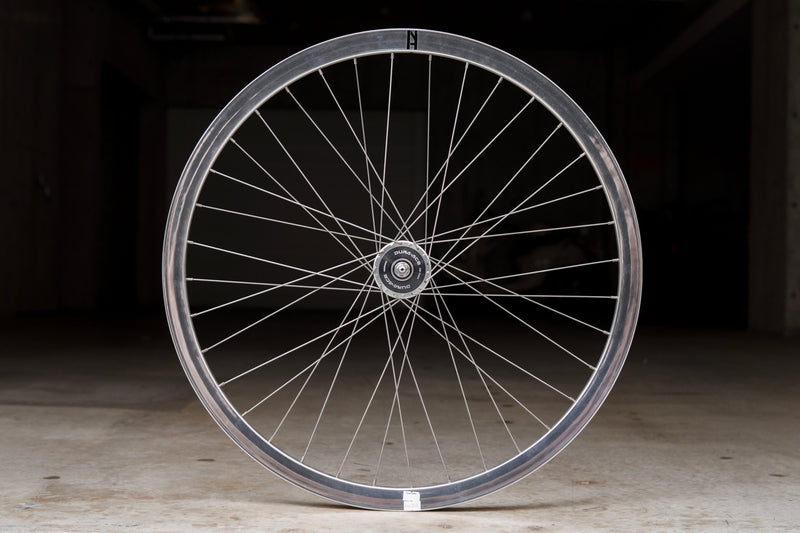 H PLUS SON SV-30 (CHROME) × DURA-ACE TRACK HUB Custom Wheel F/R Set 【USED】