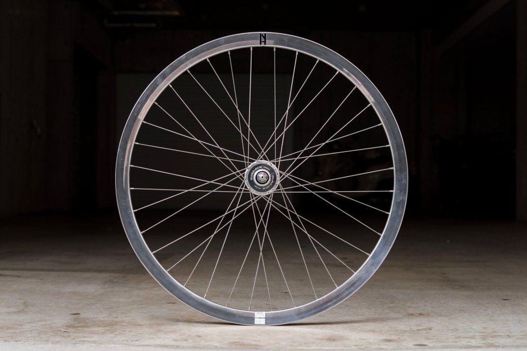 H PLUS SON SV-30 (CHROME) × DURA-ACE TRACK HUB Custom Wheel F/R