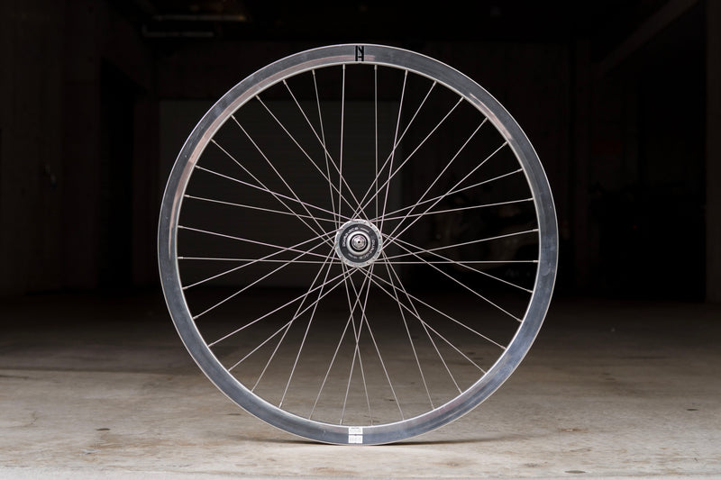 H PLUS SON SV-30 (CHROME) × DURA-ACE TRACK HUB Custom Wheel F/R Set 【USED】