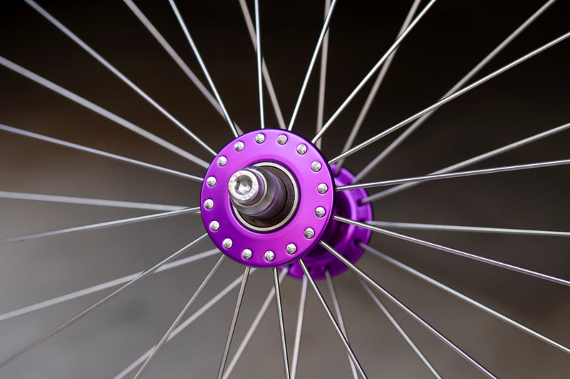 H PLUS SON AT-25 (Polish) × PHILWOOD LOW FLANGE TRACK HUB(Purple) Custom Wheel (Front)【USED】