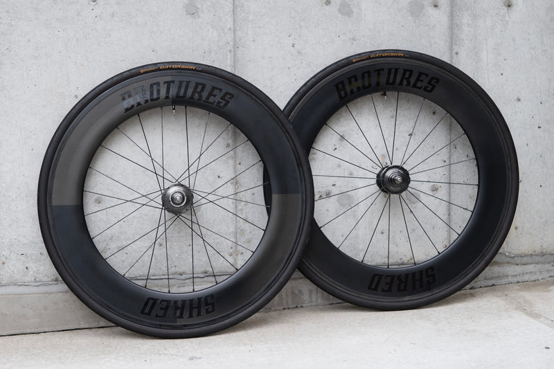 USED BROTURES SHRED88 CARBON RIM × BROTURES TRIPLE THREAT HUB Custom Wheel (F/R Set)【USED】