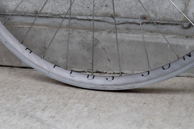 H PLUS SON AT-25 (HLH) × PHILWOOD LOW FLANGE TRACK HUB (GUNMETAL) Custom Wheel (F/R Set)【USED】