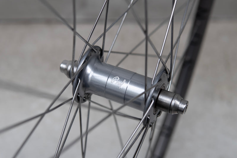 H PLUS SON AT-25 (HLH) × PHILWOOD LOW FLANGE TRACK HUB (GUNMETAL) Custom Wheel (F/R Set)【USED】