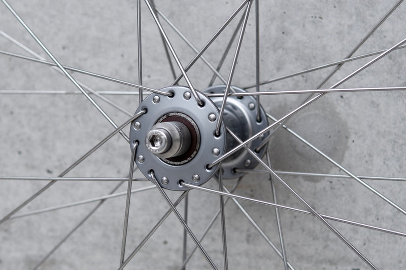 H PLUS SON AT-25 (HLH) × PHILWOOD LOW FLANGE TRACK HUB (GUNMETAL) Custom Wheel (F/R Set)【USED】