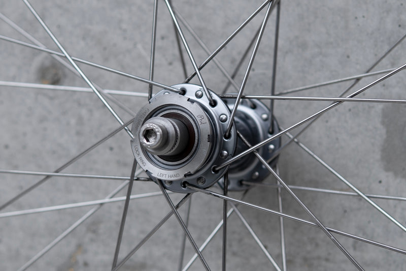 H PLUS SON AT-25 (HLH) × PHILWOOD LOW FLANGE TRACK HUB (GUNMETAL) Custom Wheel (F/R Set)【USED】