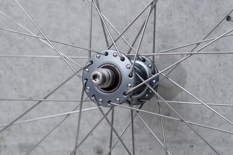 H PLUS SON AT-25 (HLH) × PHILWOOD LOW FLANGE TRACK HUB (GUNMETAL) Custom Wheel (F/R Set)【USED】