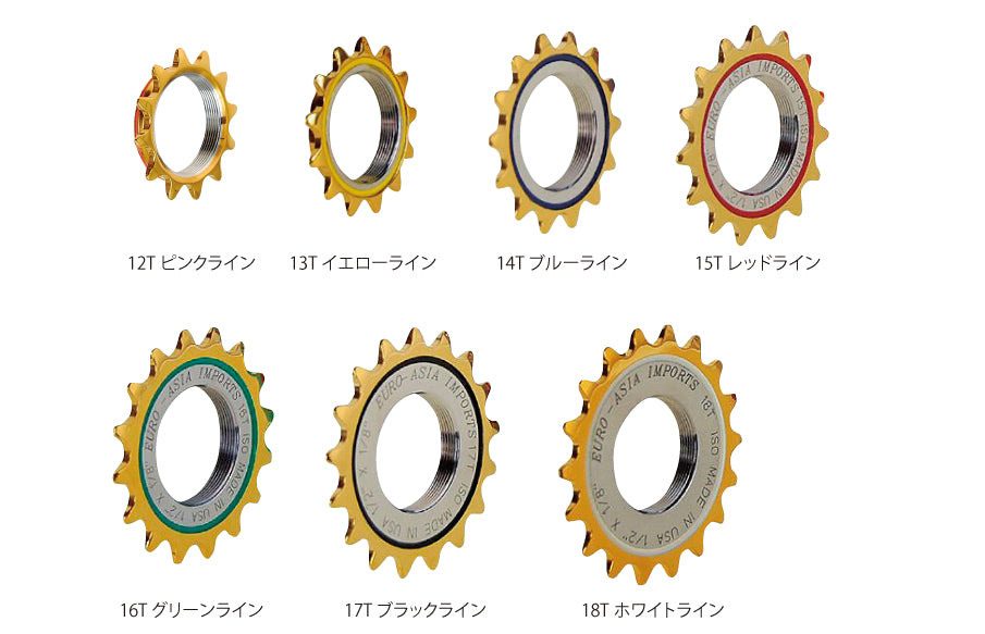 最低価格の EURO パーツ ASIA 17t cog track pro medal gold パーツ