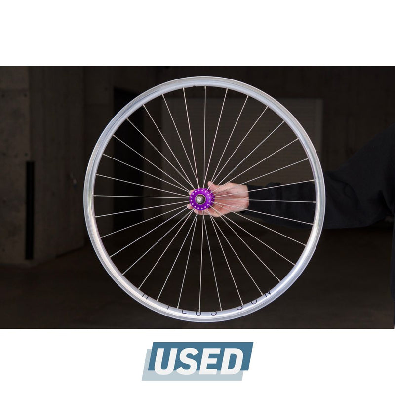 H PLUS SON AT-25 (Polish) × PHILWOOD LOW FLANGE TRACK HUB(Purple) Custom Wheel (Front)【USED】