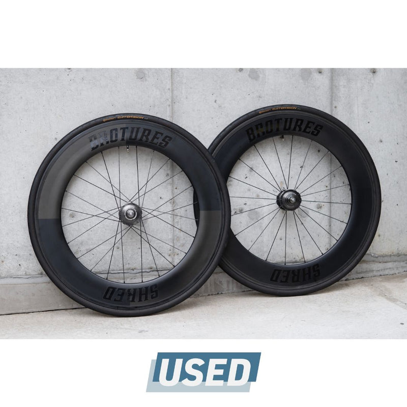 USED BROTURES SHRED88 CARBON RIM × BROTURES TRIPLE THREAT HUB Custom Wheel (F/R Set)【USED】